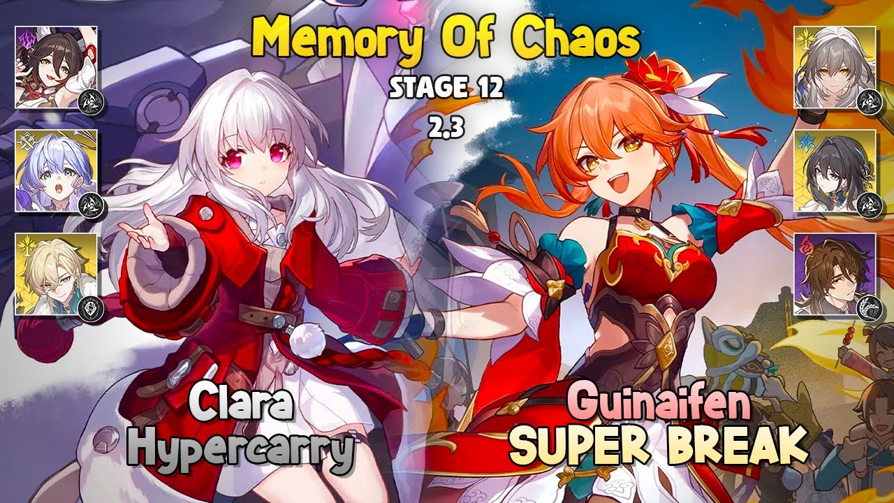 MOC 12 - E0S1 Clara Hypercarry & E6 Guinaifen Super Break - Honkai: Star Rail 2.3
