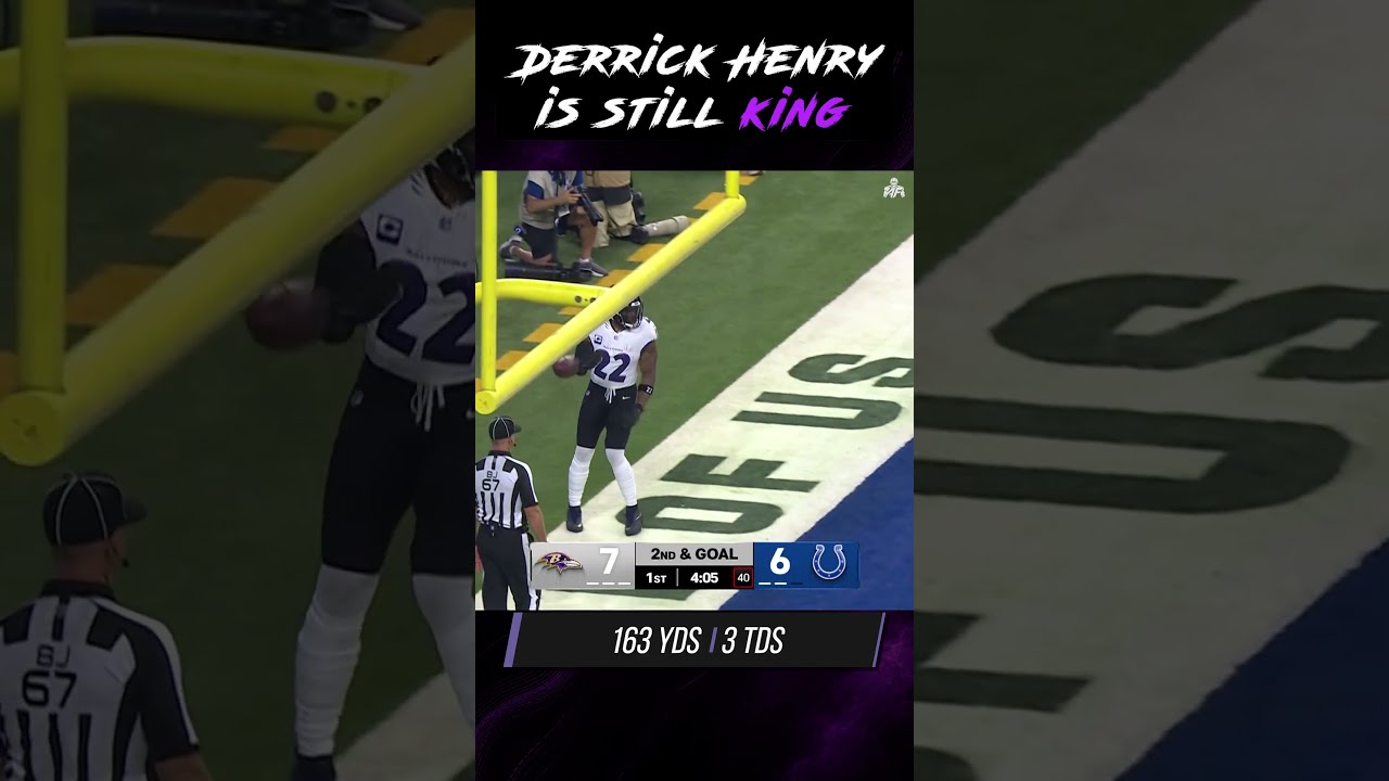 Derrick Henry Goes Off for 163 Yards and 3 TDs vs Colts 👑#derrickhenry #kinghenry