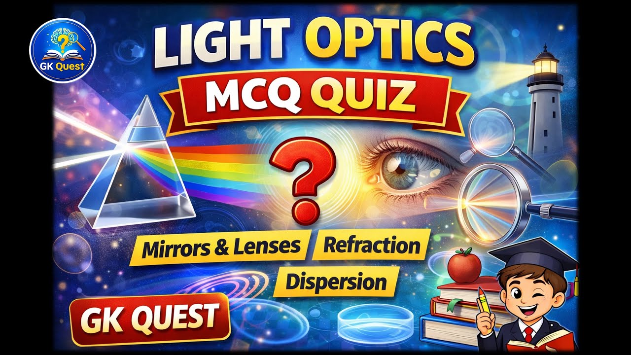 Light Optics MCQ Quiz | Physics GK for SSC, Railway, NDA & NEET | GK Quest