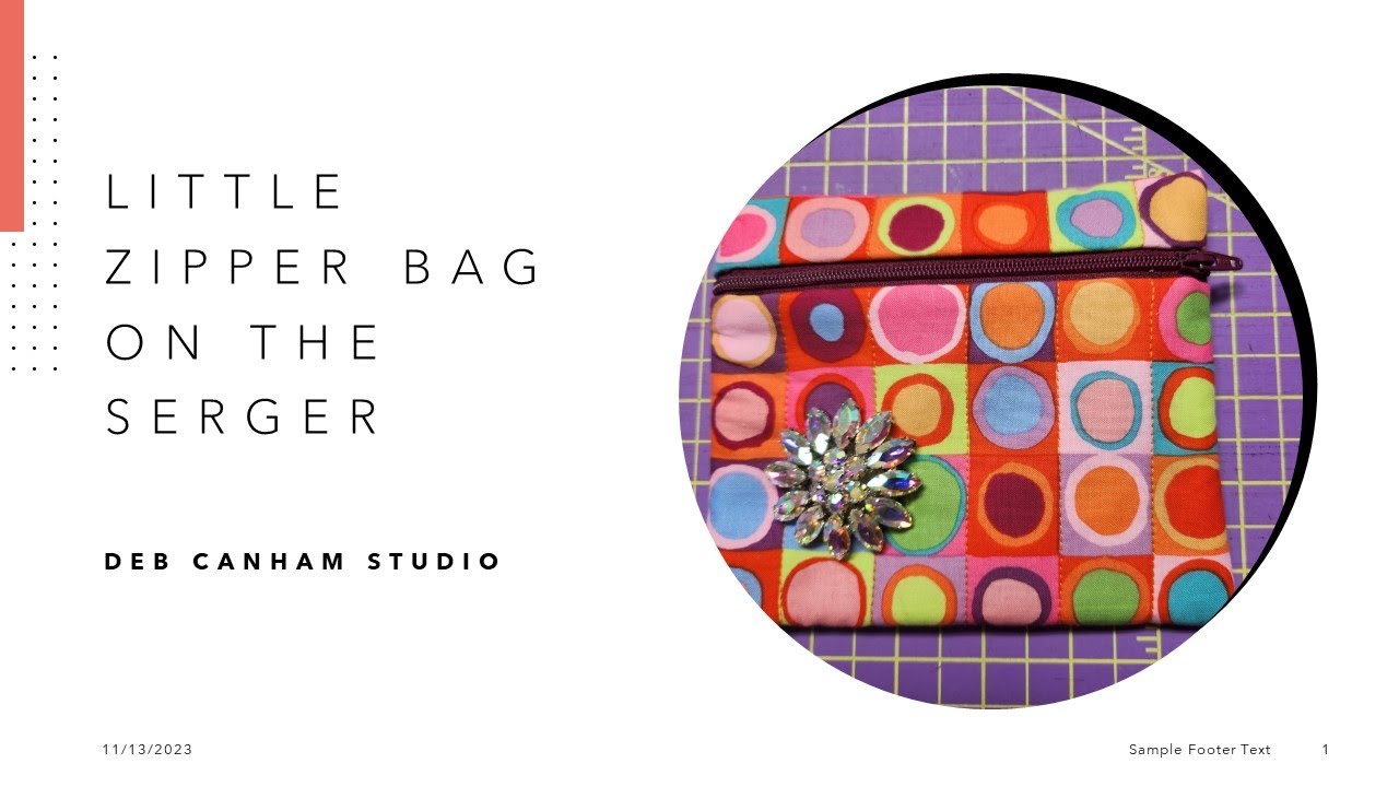 Little zipper bag on the serger