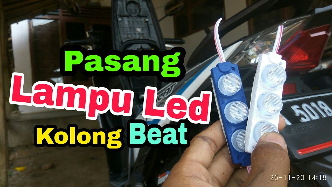 ⏺Woooow pemasangan lampu led kolong motor beat fi terbaru 2020