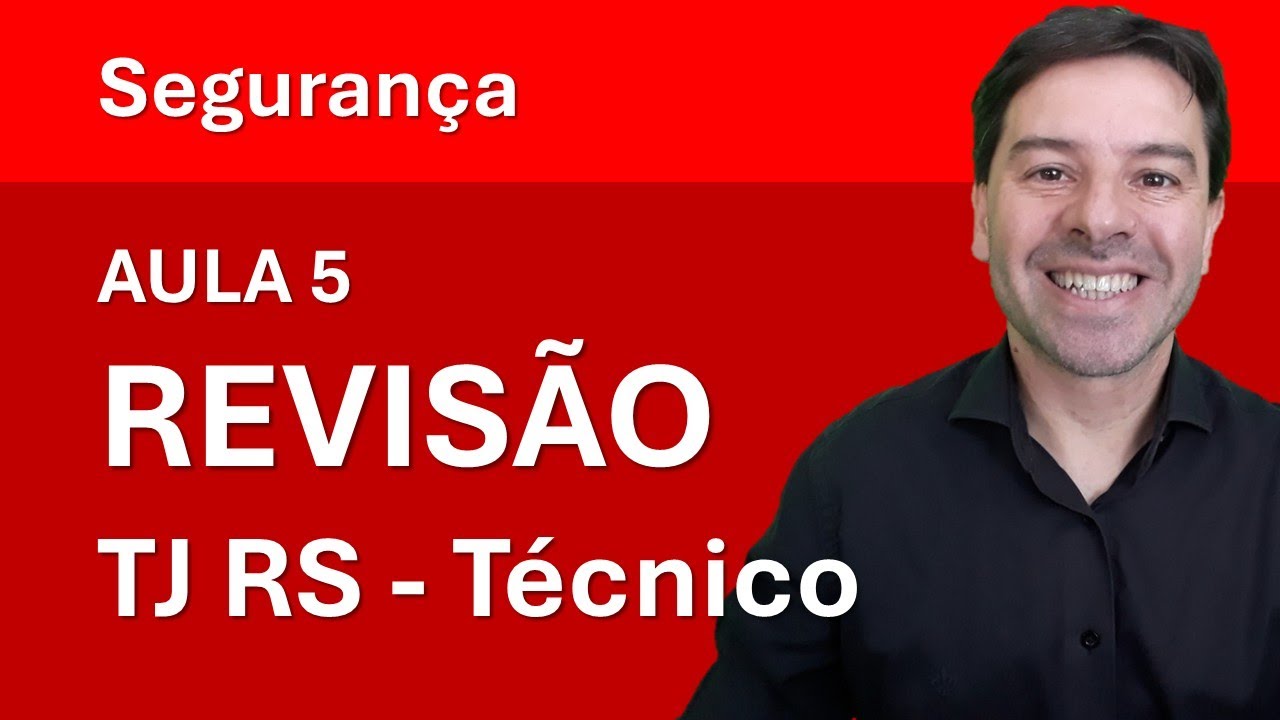 Revisão Concurso TJ RS - Técnico - Aula 5 - Segurança da Informação
