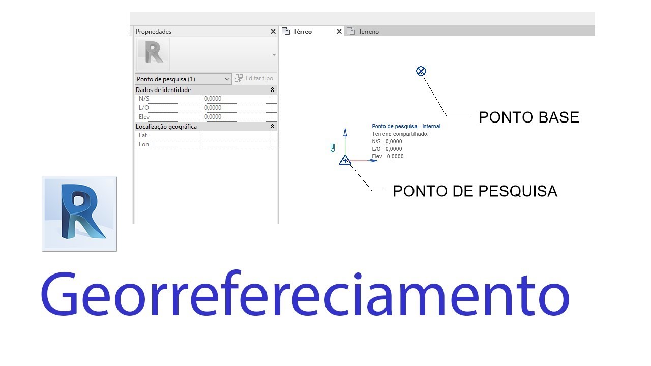 Georreferenciamento de modelo no Revit