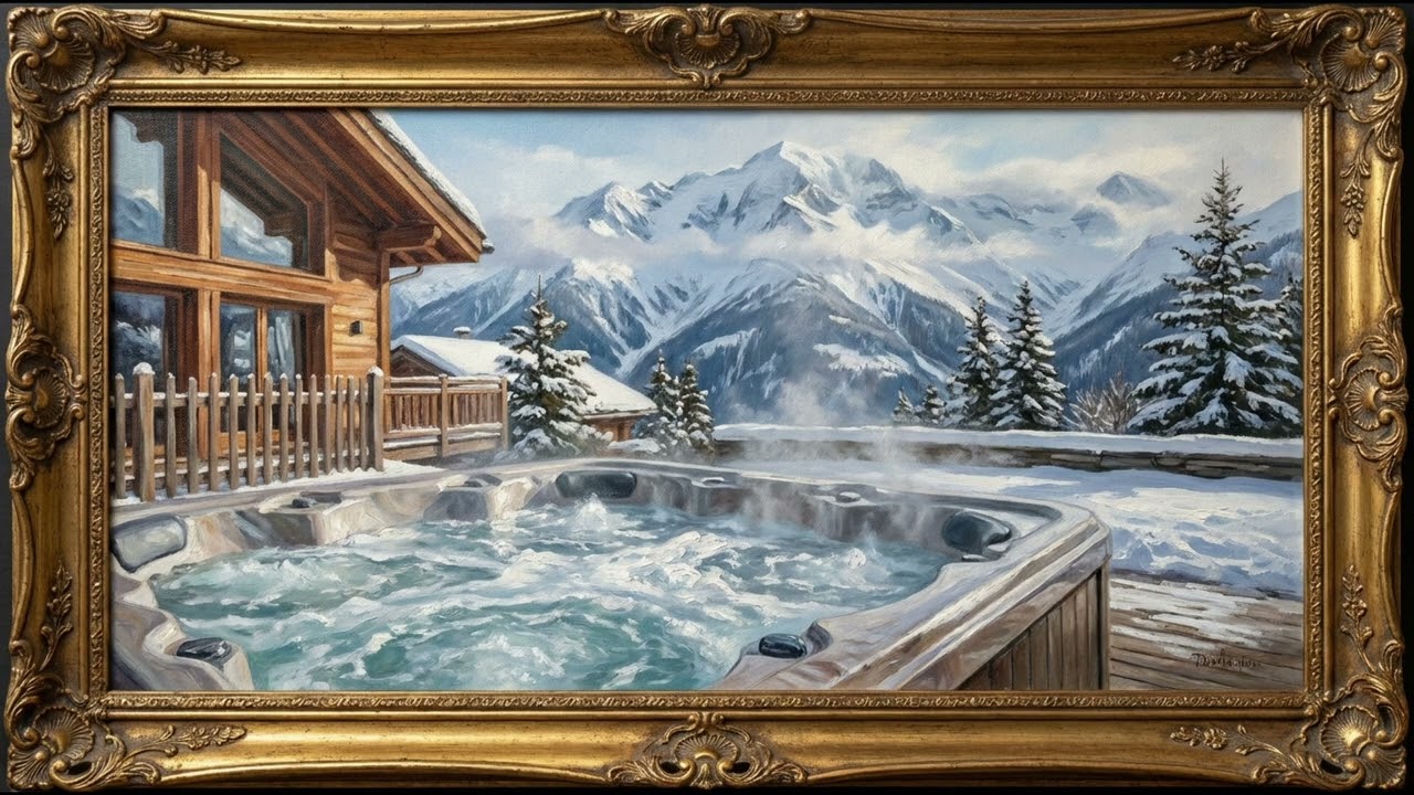 Jacuzzi en Laponia ❄️✨ Lujo Ártico 4K para TV