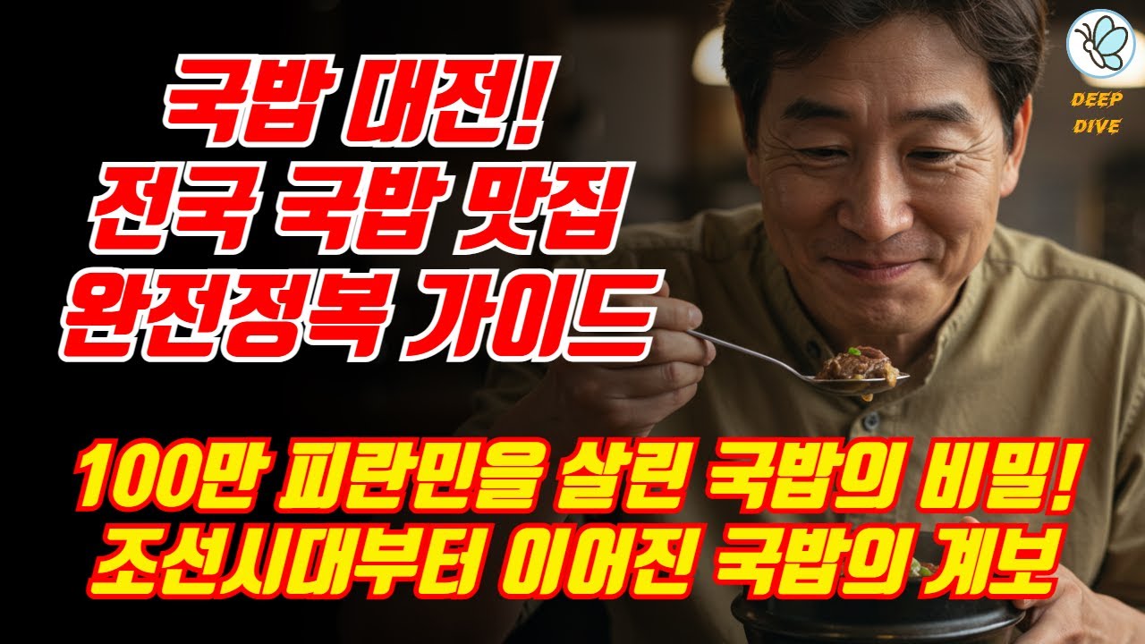 [전국 국밥 투어] 돼지국밥, 설렁탕, 순대국, 육개장... 대한민국 대표 국밥 종류별 역사와 맛집 완벽 가이드! (소울푸드)