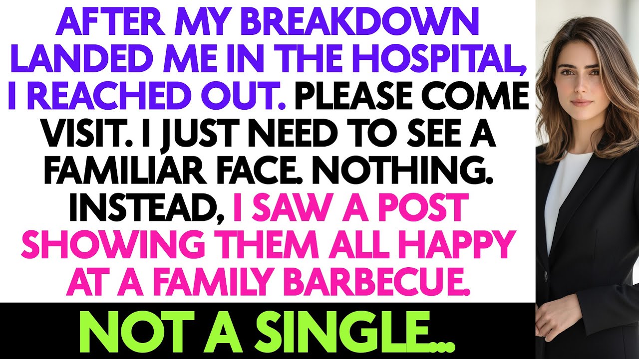 After My Breakdown Landed Me In The Hospital, I Reached Out. Please Come Visit. I....