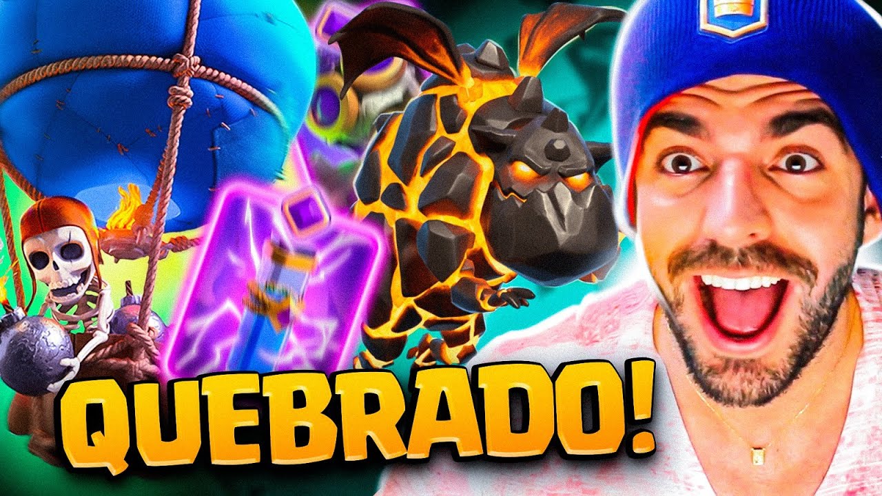 USEI O DECK MAIS QUEBRADO DE LAVA HOUND DO CLASH ROYALE!