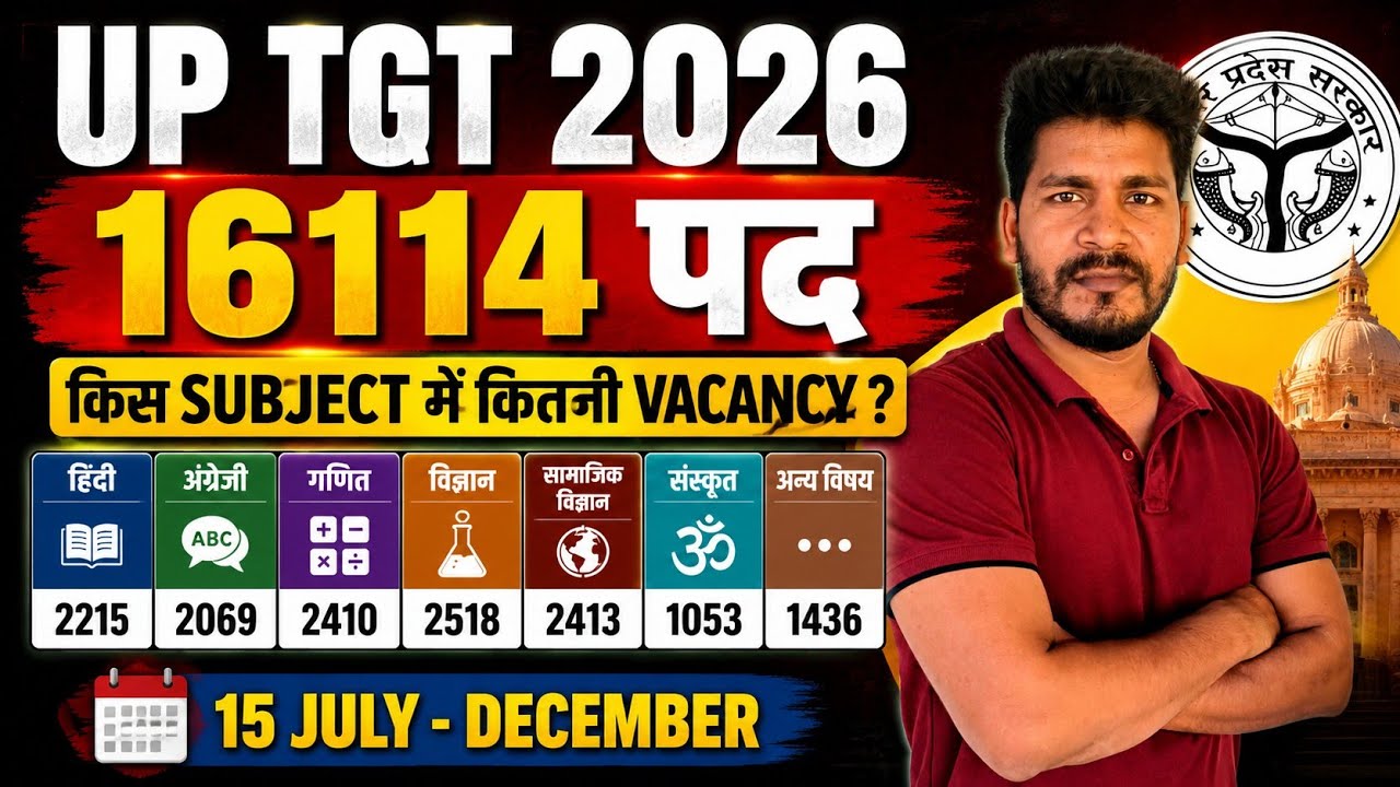 16114 TGT Subject wise Seat, TGT PGT Notification 2026, UP TGT Expected Vacancy,  #uptgtpgtnews 
