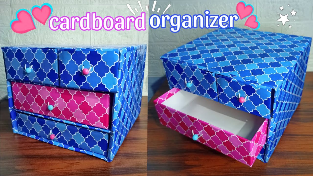 DIY ORGANIZER FOR STORAGE FROM CARDBOARD BOXES | HANDMADE CRAFT FROM CARDBOARD BOXES