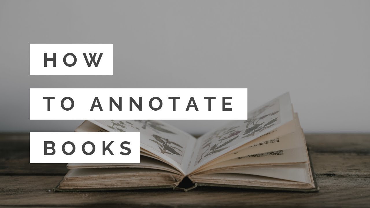 How To Annotate a Book
