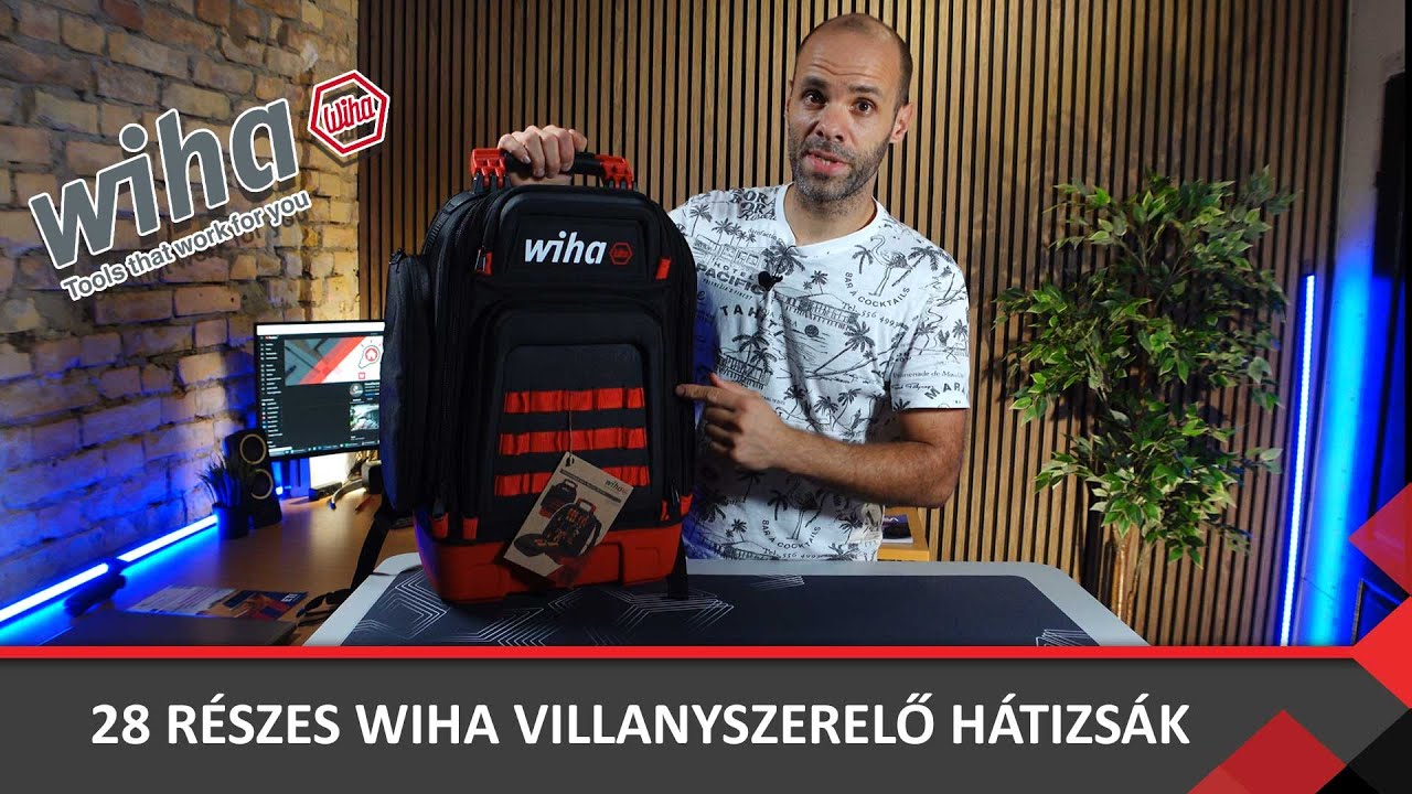 WIHA L villanyszerelő hátizsák II, 28 részes - 45528