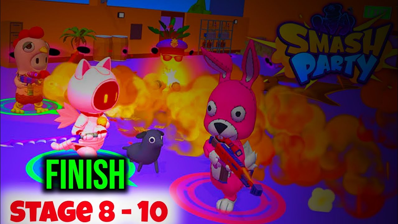 How To Complete Stage 8-10 Smash Party Hero Action Game 2025 🎯 Easy Trick Kill Final Boss 😈