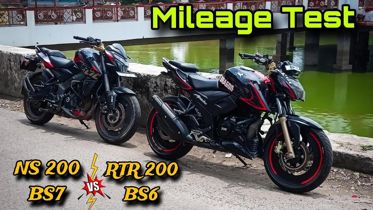 Pulser NS 200 BS7 Vs Apache RTR 200 4v BS6 : Mileage Test ⛽ || Which one gives better Mileage 🤔
