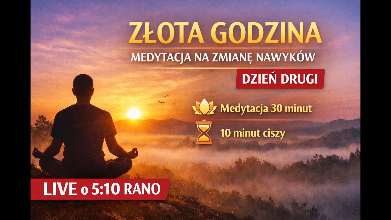 Złota godzina - medytacja prowadzona i cisza dzień 2/30