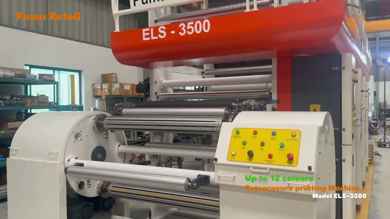 Rotogravure printing machine during  production