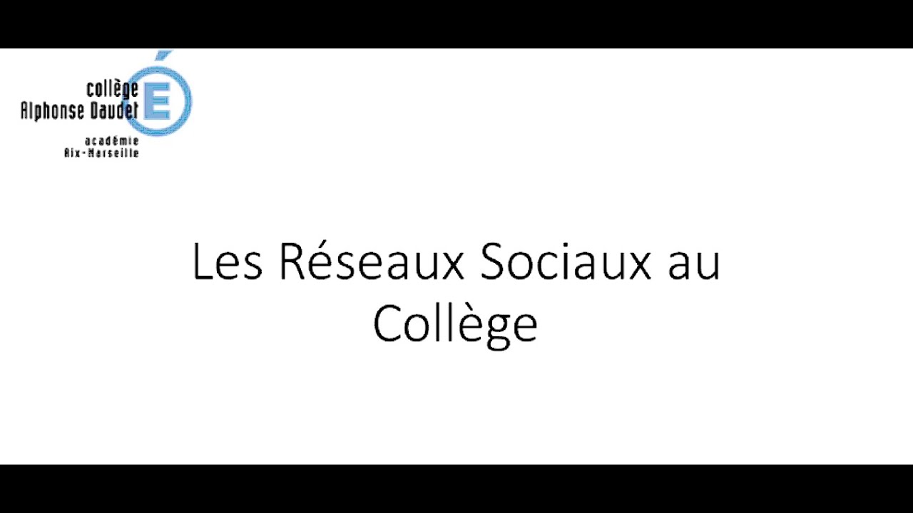 Les réseaux sociaux au collège