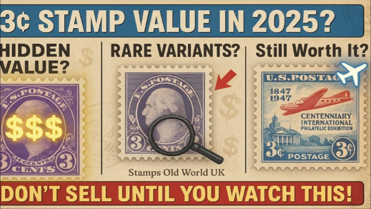 RARE 3¢ US STAMPS 💰 | Washington–Franklin, Bicentennial & 1947 Centenary EXPLAINED