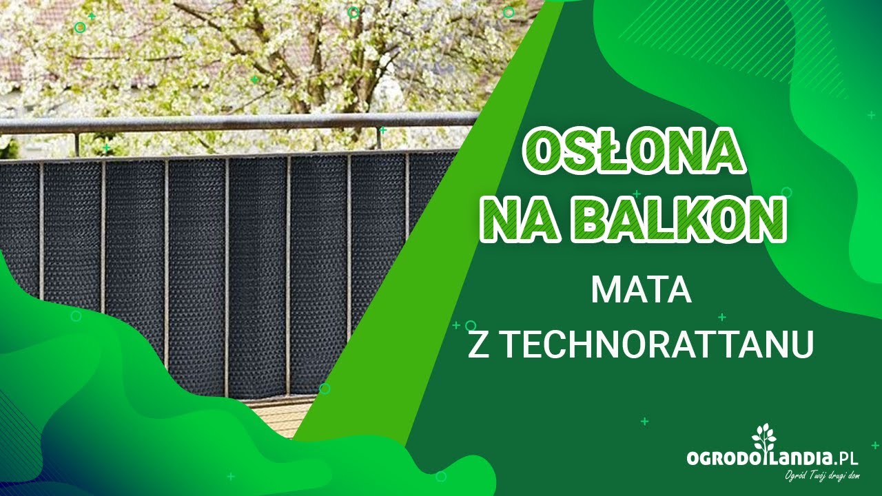 Osłona na balkon • mata technorattanowa • Ogrodolandia