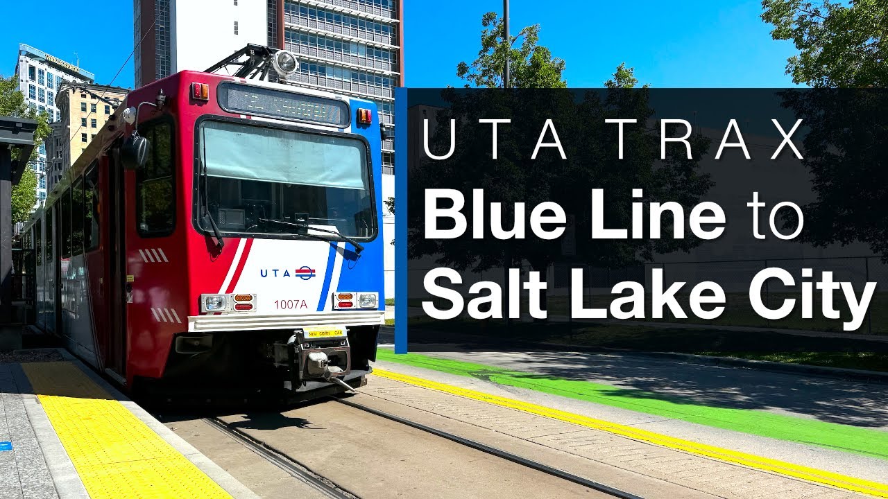 Utah Transit Authority TRAX Blue Line, Draper Town Center to Salt Lake, Full Ride, Siemens SD-100