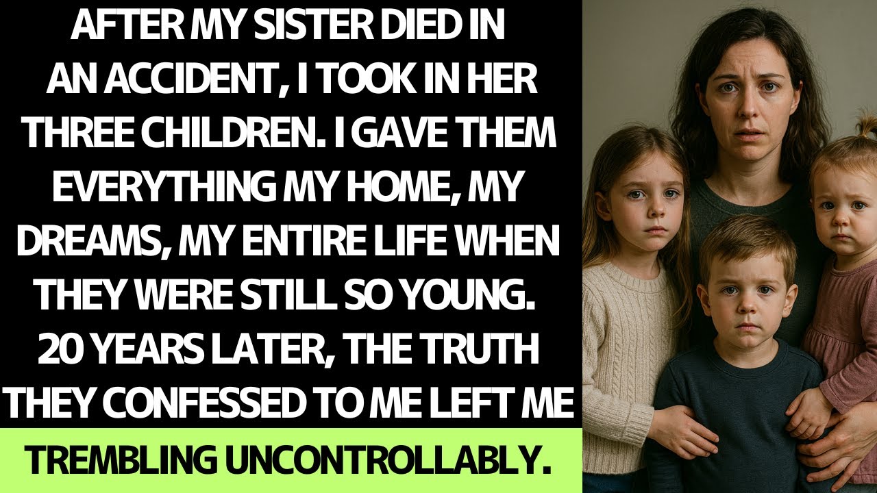 After my sister died, I raised her 3 children for 20 years... then they confessed a shocking truth.
