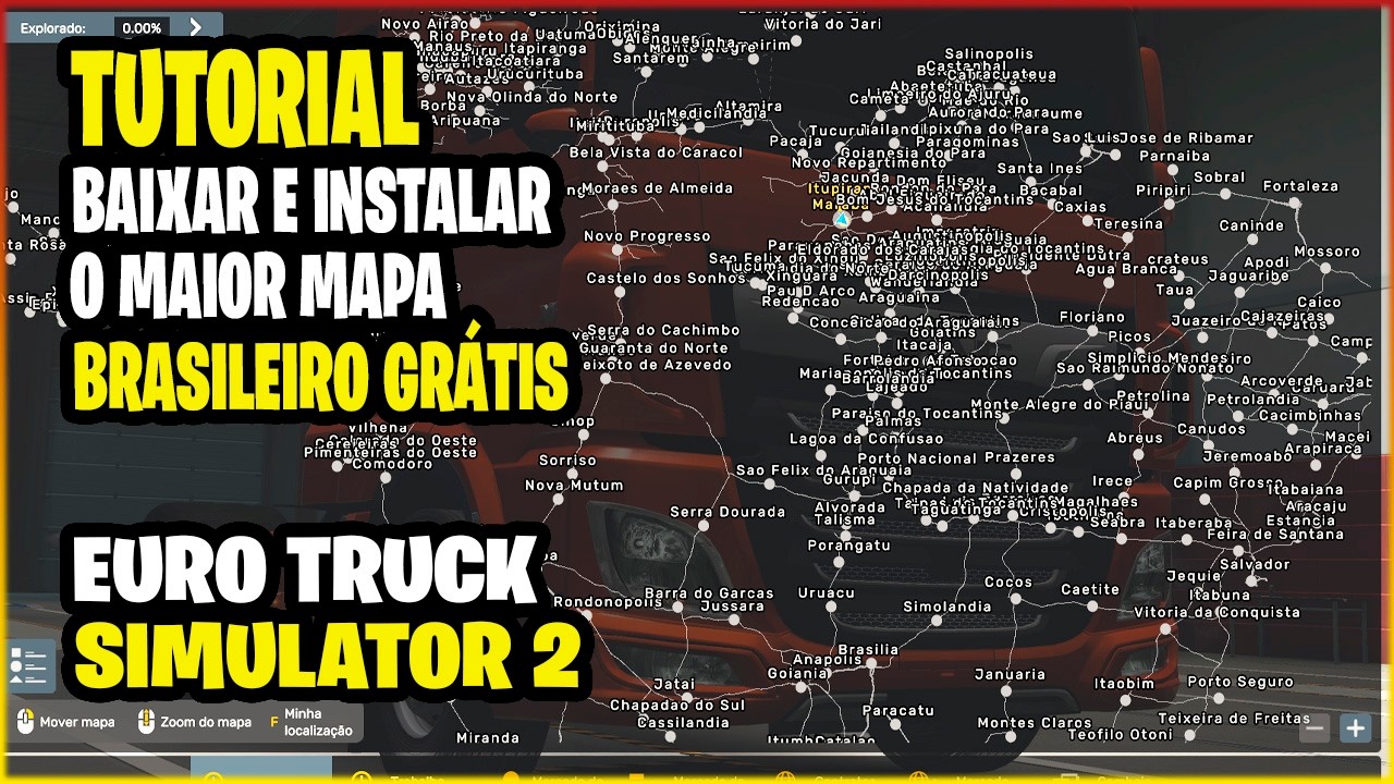 COMO BAIXAR E INSTALAR MAPA BR BRASIL NO EURO TRUCK SIMULATOR 2 1.58 O MAIOR MAPA BRASILEIRO ETS2