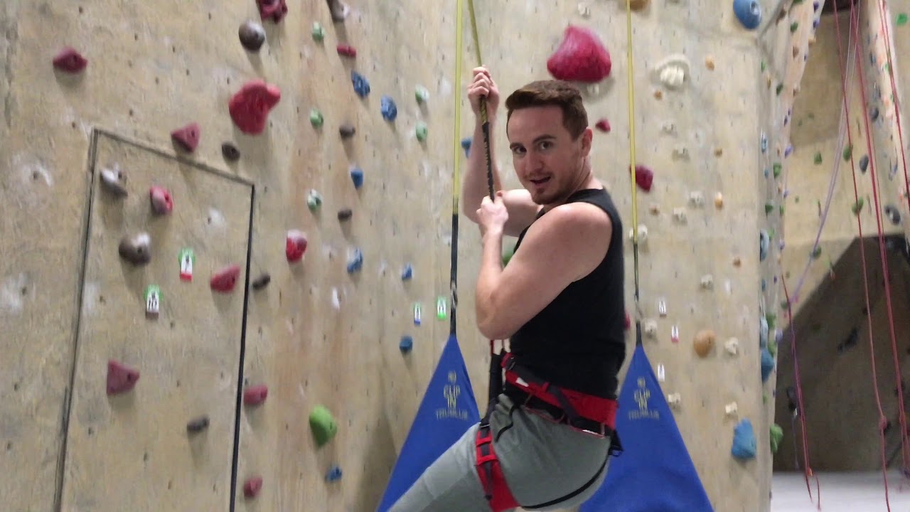 Trying indoor rock climbing - Climbers rock -  best date idea