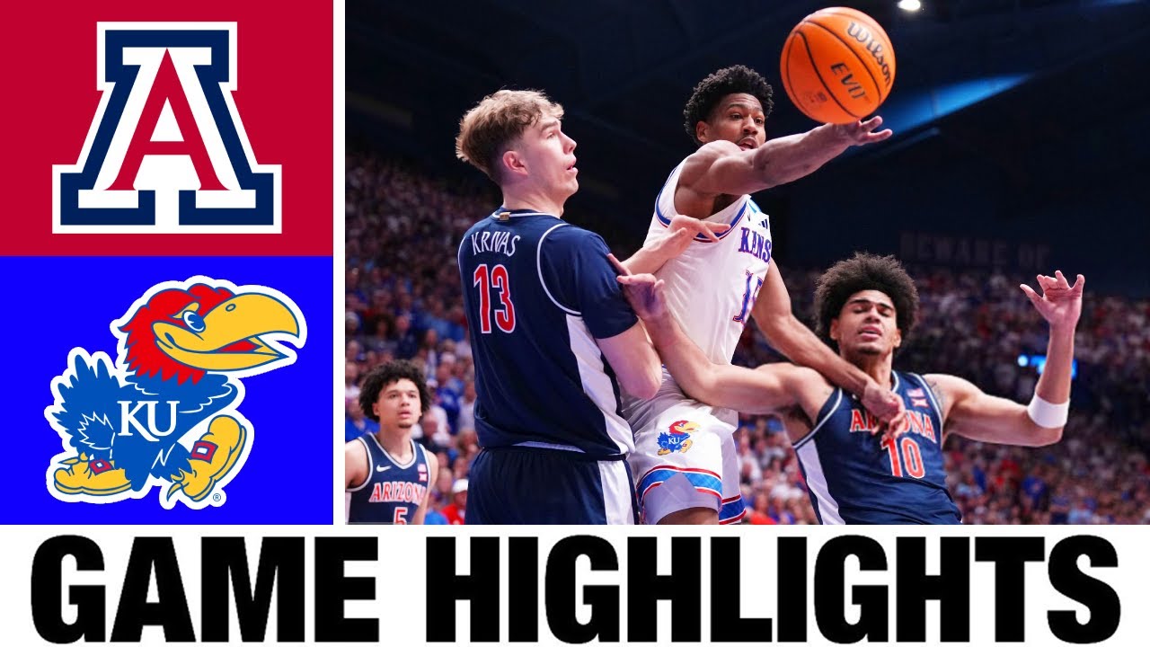 #1 Arizona vs #9 Kansas Highlights | Men's Basketball | College Basketball 2026