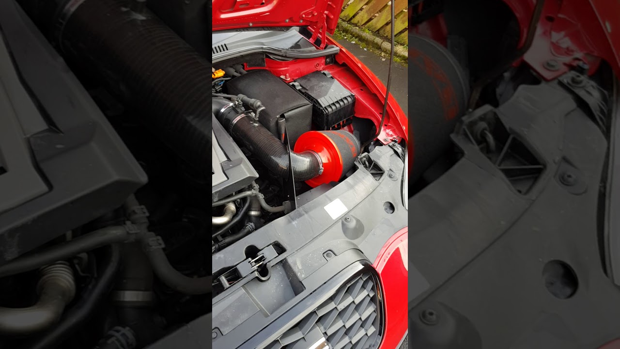 Ramair oversize intake filter on chipped Seat Leon FR tdi170