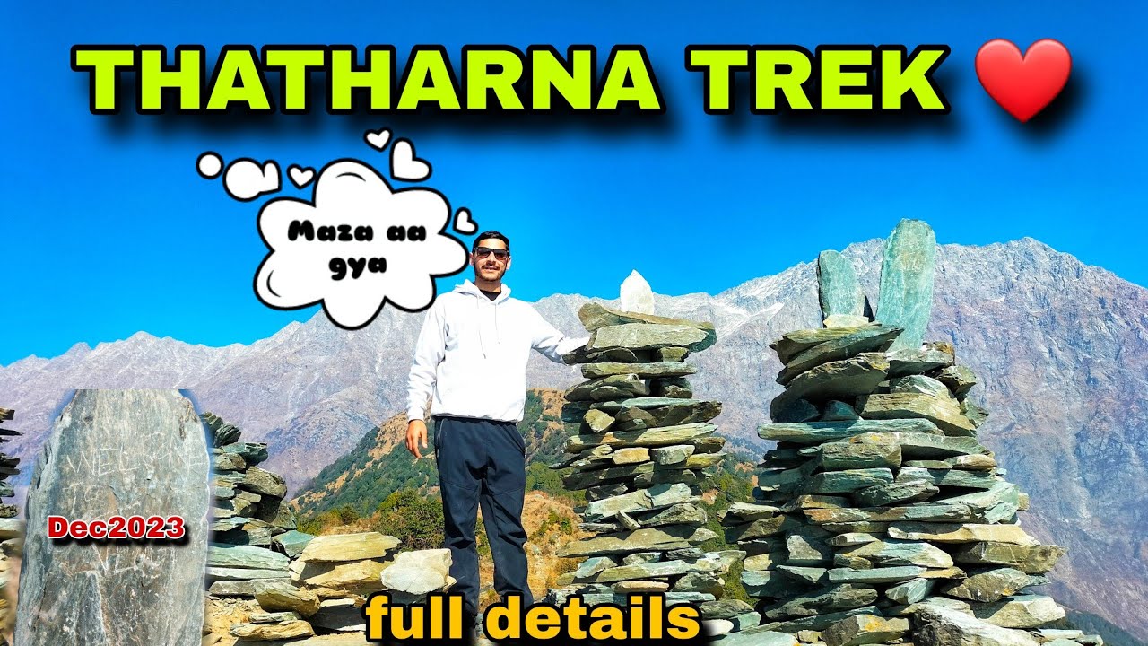 THATHARANA TREK ❤️ Day hike in December  || Dharamshala Himachal || RestiveKaran || Dholadhar range