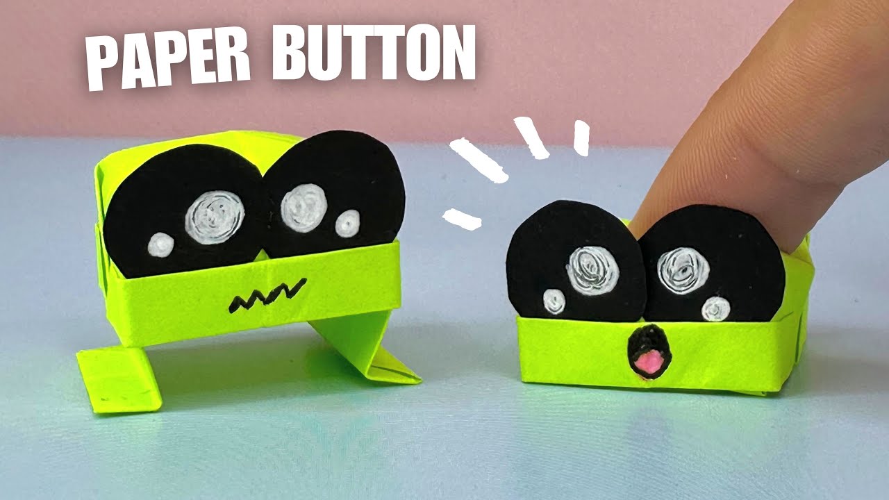 БЕЗ КЛЕЯ кнопка оригами pop it / Поделки из бумаги / движущиеся бумажные игрушки