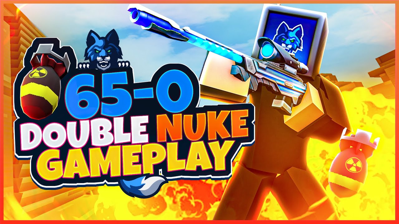 CRAZY Krunker DOUBLE NUKE Gameplay! (65-0)