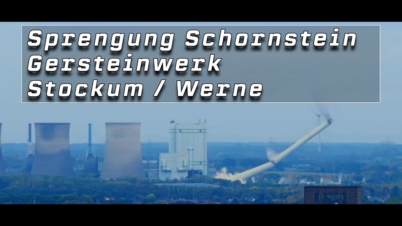 Sprengung des Schornsteins  Gersteinwerk in Stockum Werne | Superslomotion