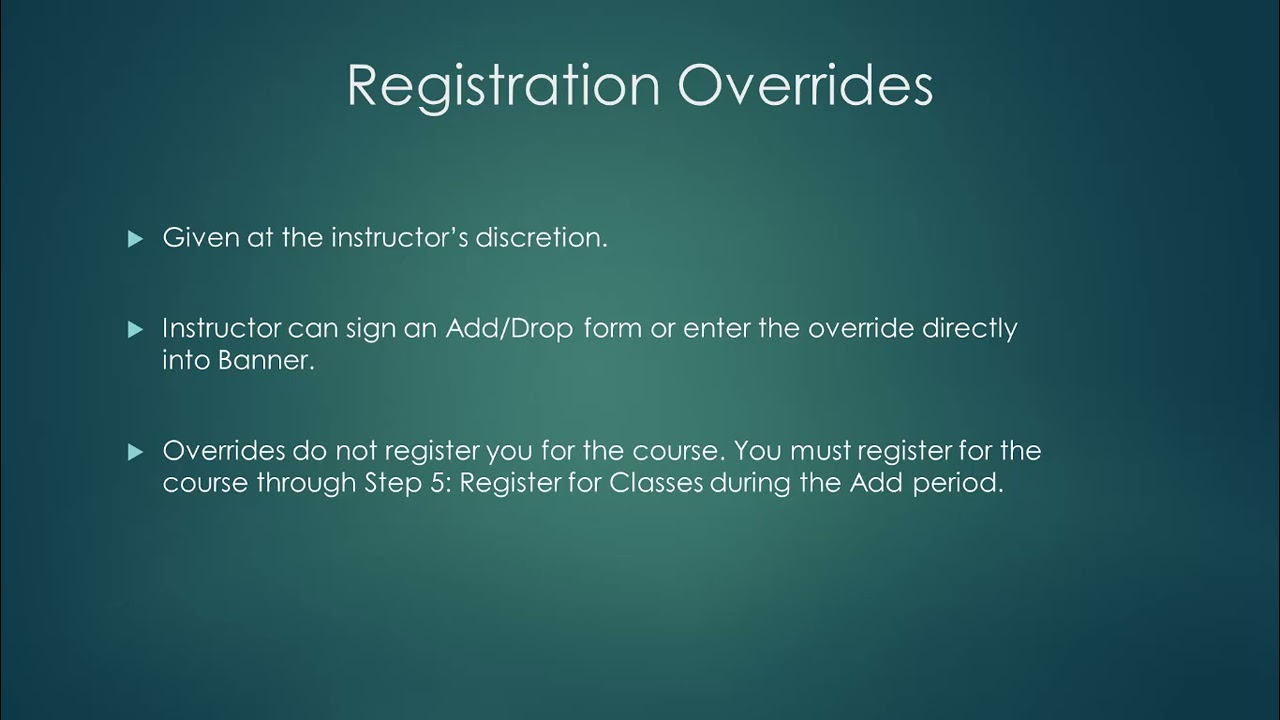 Banner 9 Guide to Registration