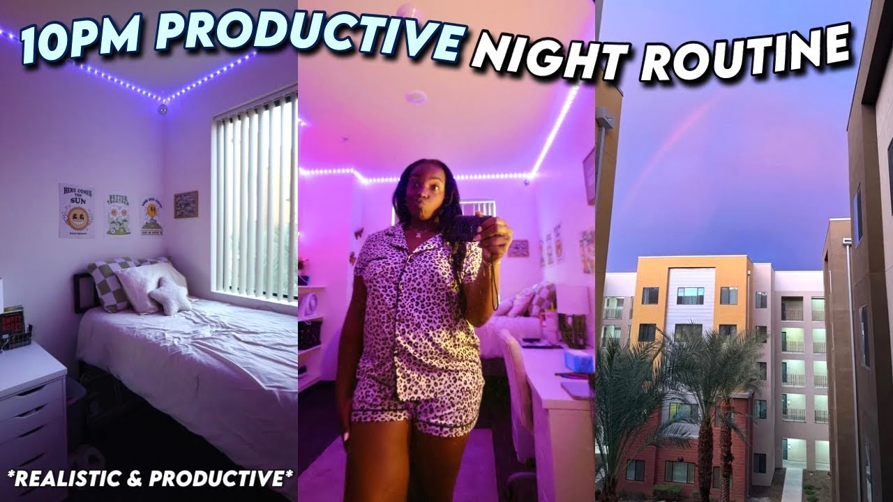 10 PM Night Routine as a College Student 🌙 | Cozy Self Care, Cleaning Reset & Pottery Painting