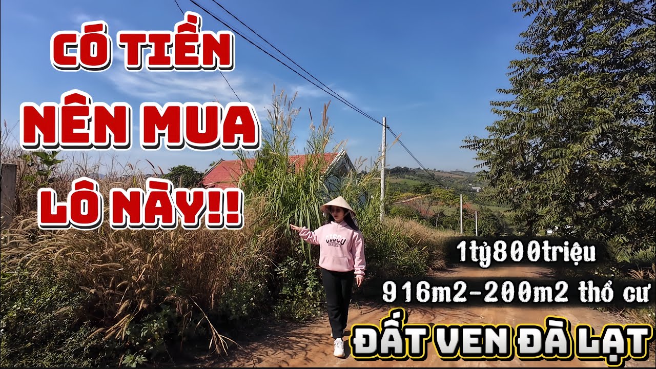 Đất Ven Đà Lạt| Có 1tỷ800triệu, mua nha anh/chị. Rẻ, cảnh đẹp,gần khu dân cư,tiện ích 916m2-200m2TC