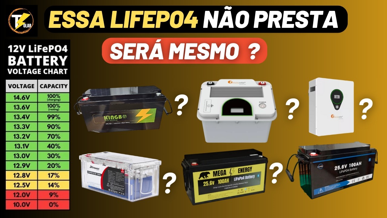 Qual problema faz ESSA BATERIA LIFEPO4 MONTADA não prestar?