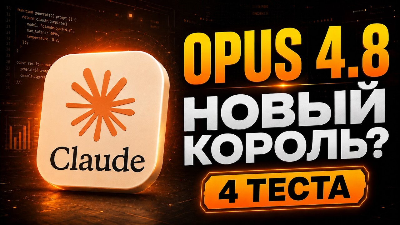 Я дал Claude Opus 4.8 четыре сложных задания. Что получилось?