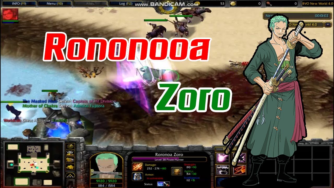Warcraft The Frozen map BVO New World 4.0 (Rononooa Zoro)