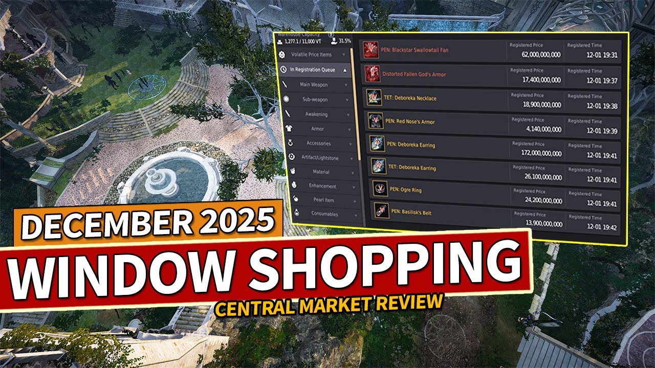 Central Market Item Price Review | December 2025 Window Shopping | Black Desert