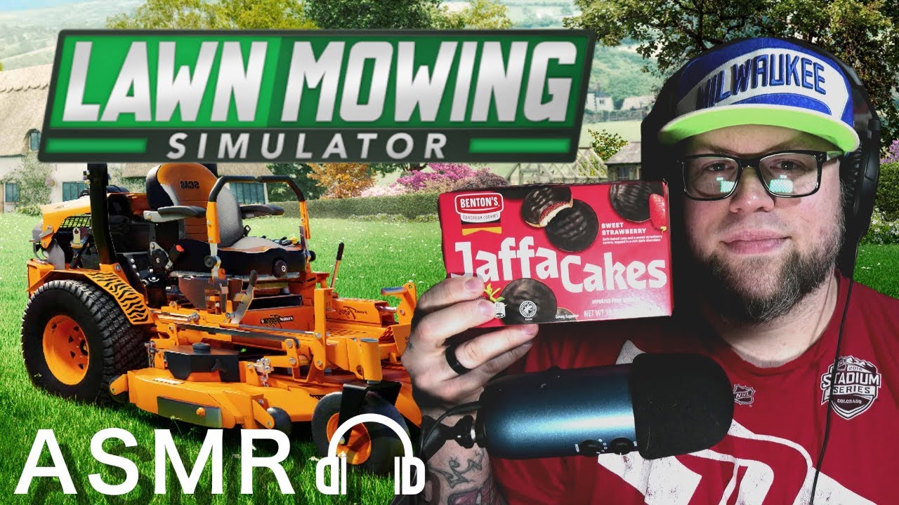 Chill ASMR Lawn Mowing Simulator 🍃 | Soft Talking & Jaffa Cakes