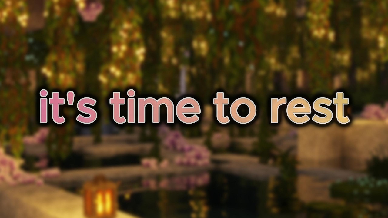it's time to rest | Slow + Reverb + Pitch Down | Minecraft Soundtrack | Rain + Water | Sleep + Study