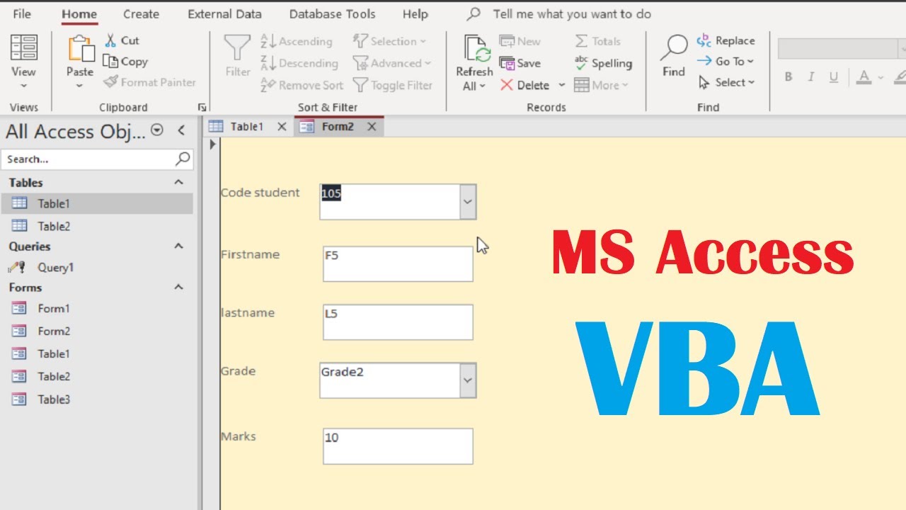 MS Access Search Form- How to search data in Table access using Combo Box  in VBA  access forms