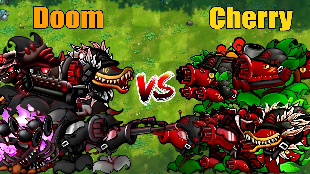 PVZ 1 Fusion 3.0 Challenge!! Team Doom Shroom VS Team Cherry VS 300 Zombie Random - Who Will Win?