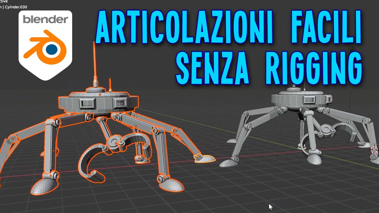 Articolazioni facili senza rigging in Blender