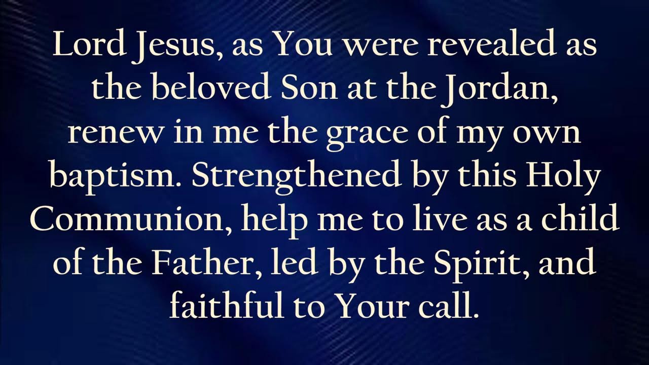 The Baptism of the Lord