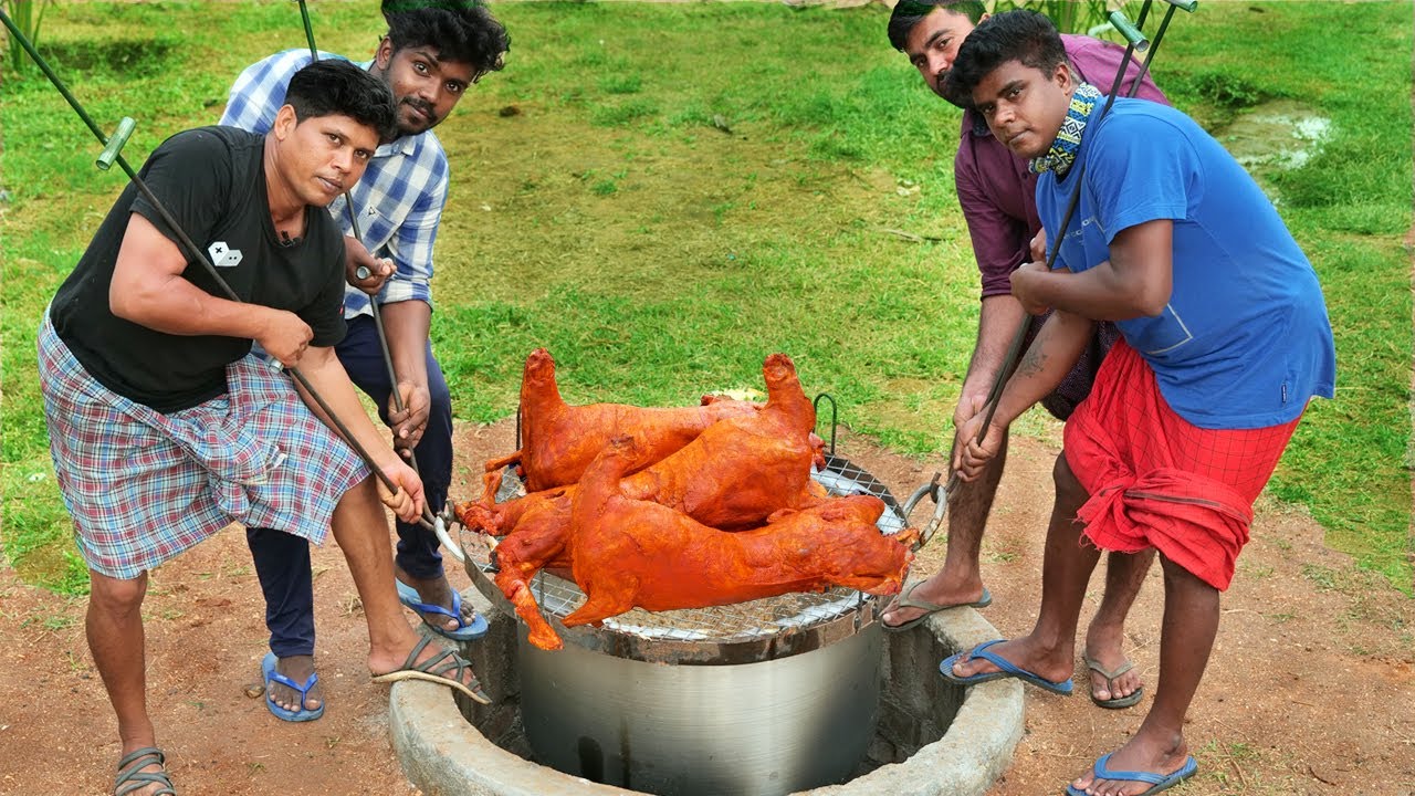 3 FULL GOAT KUZHI MANDHI | Arabian Mutton Kuzhi Mandhi | Kuzhi Mandhi Making In Our Village