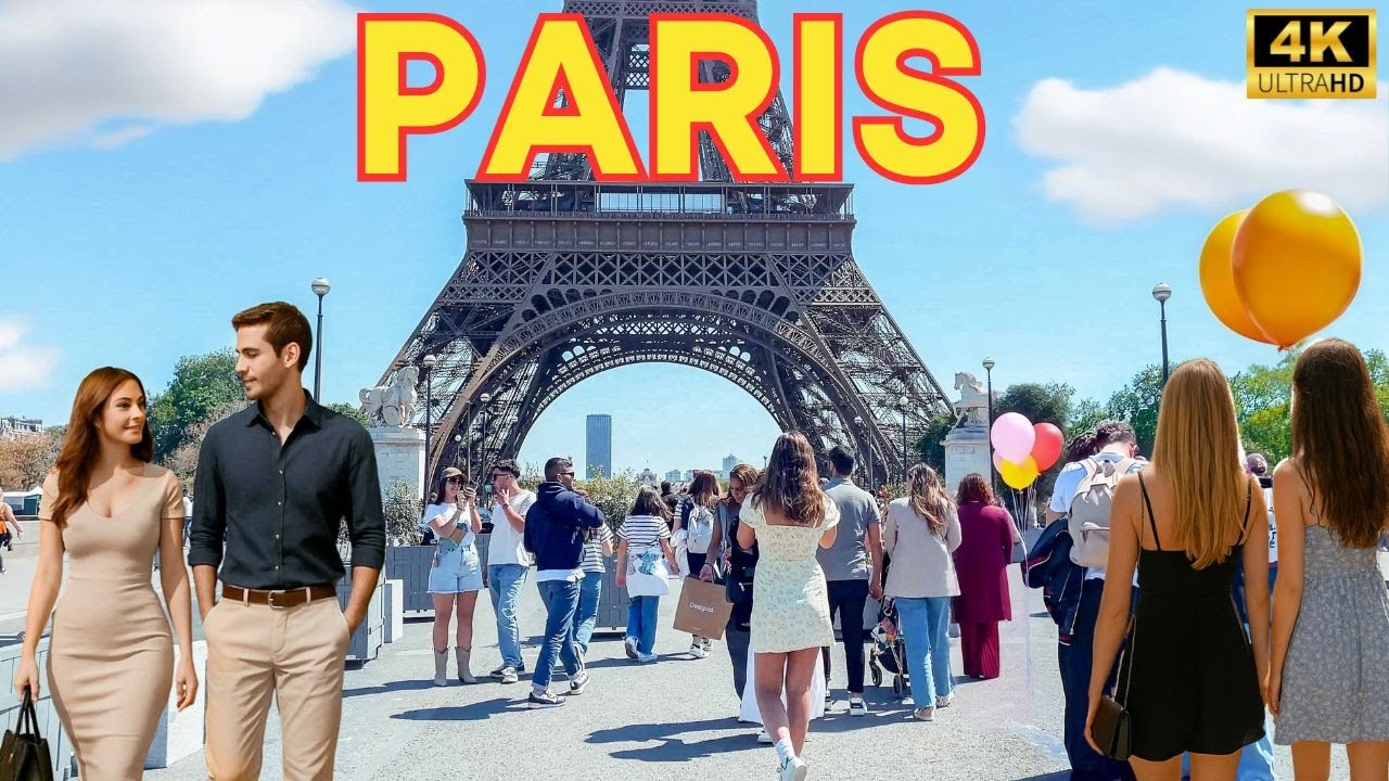 Paris, France 🇫🇷 -  4K PARIS 15 May 2025 ☀️ Eiffel Tower, Champs-&Eacute;lys&eacute;es Paris Walk - Captions