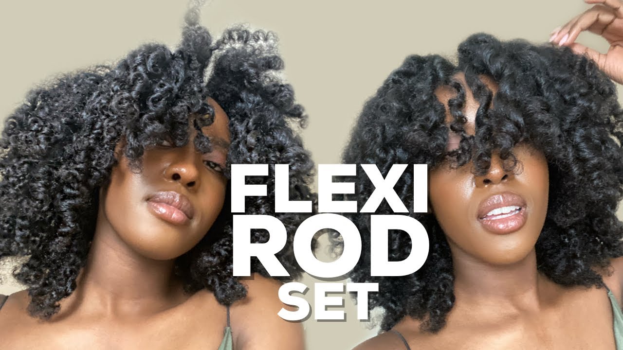 JUMBO FLEXI ROD SET ON WET NATURAL HAIR | YAA YAA