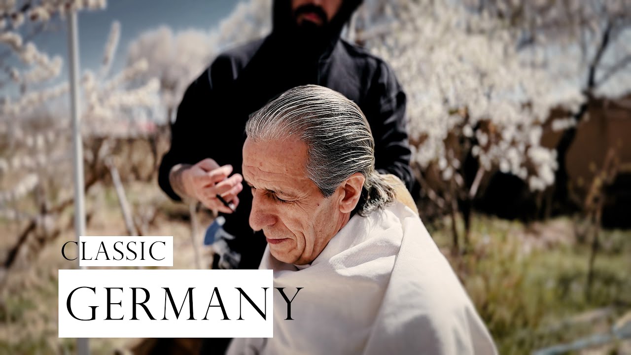 German Silver Classic Hairstyle | Natural Haircut with Minimal Tools⭐👀