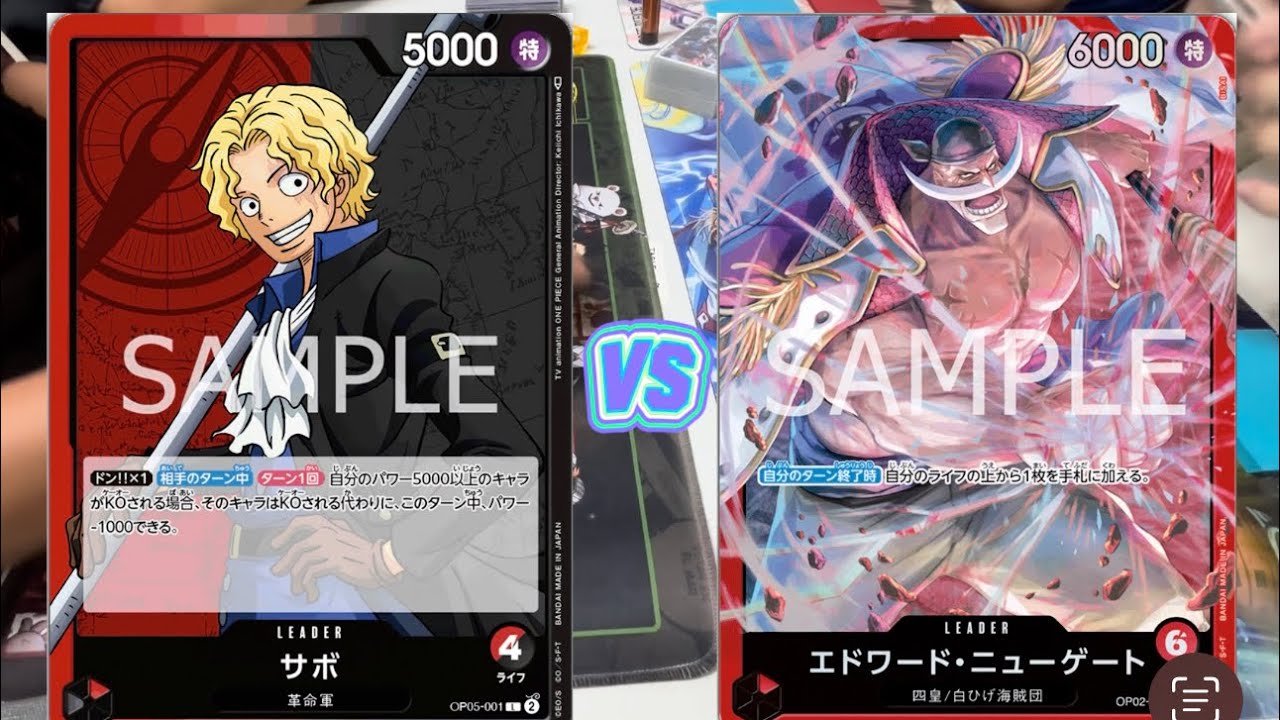 One Piece Card Game Locals OP08 3v3 RED ONLY TOURNAMENT - OP05 Sabo vs OP02 Whitebeard